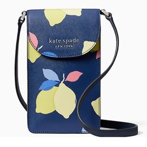 Cameron Lemon Zest North South Phone Crossbody Kate Spade Purse Wallet